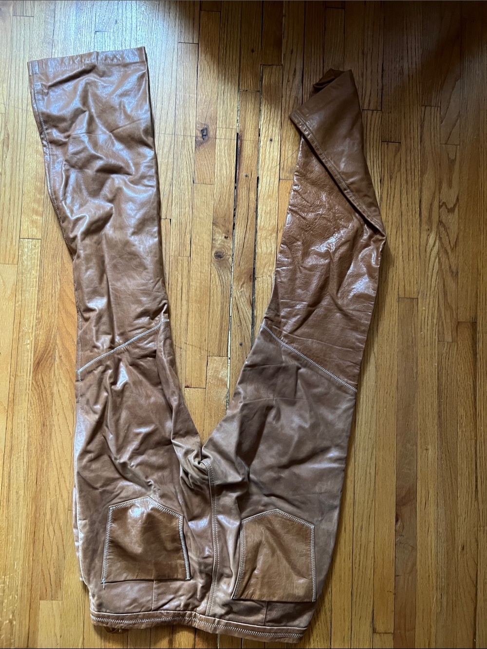 GAP Brown Leather Bootcut Pants - Picture 3 of 3